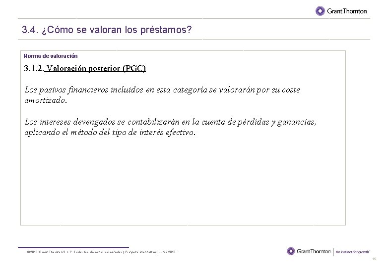 BORRADOR 3. 4. ¿Cómo se valoran los préstamos? Norma de valoración 3. 1. 2.