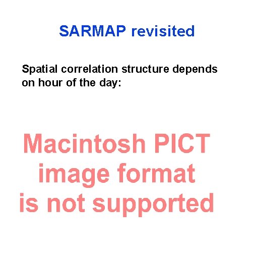 SARMAP revisited Spatial correlation structure depends on hour of the day: 