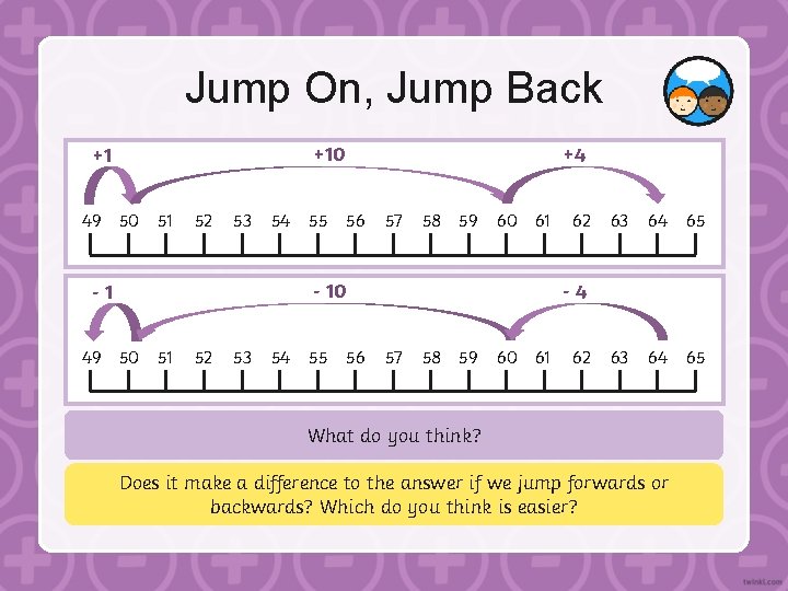 Jump On, Jump Back +10 +1 49 50 51 52 53 54 56 57