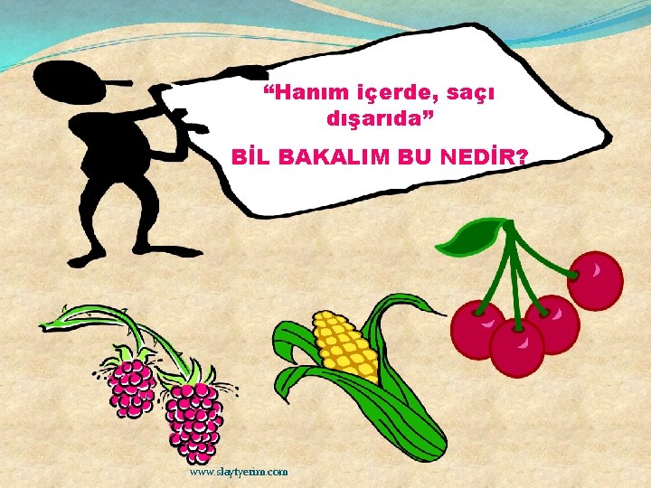 “Hanım içerde, saçı dışarıda” BİL BAKALIM BU NEDİR? www. slaytyerim. com 