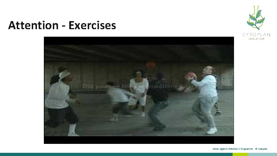 Attention - Exercises Action Against Alzheimer’s Programme © Cytoplan 