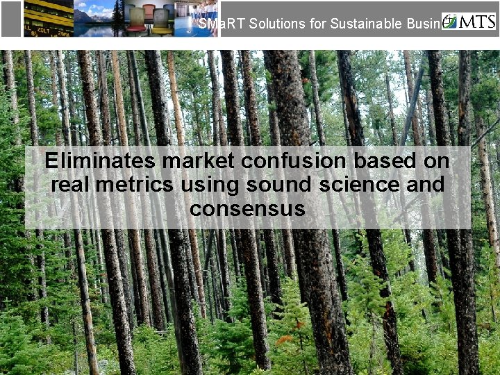 SMa. RT Solutions for Sustainable Business Eliminates market confusion based on real metrics using