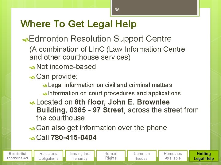 56 Where To Get Legal Help Edmonton Resolution Support Centre (A combination of LIn.