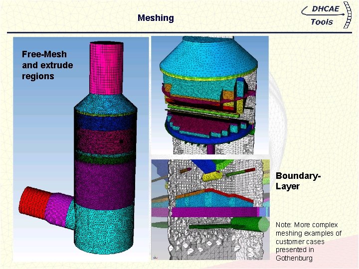Meshing Free-Mesh and extrude regions Boundary. Layer Note: More complex meshing examples of customer