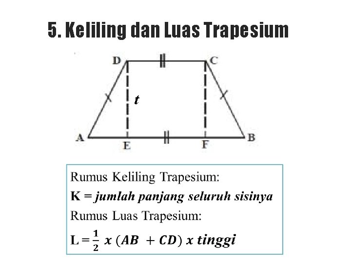 5. Keliling dan Luas Trapesium t 