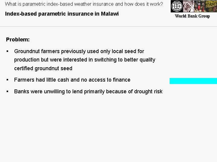 What is parametric index-based weather insurance and how does it work? Index-based parametric insurance