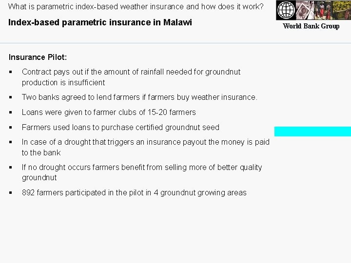 What is parametric index-based weather insurance and how does it work? Index-based parametric insurance