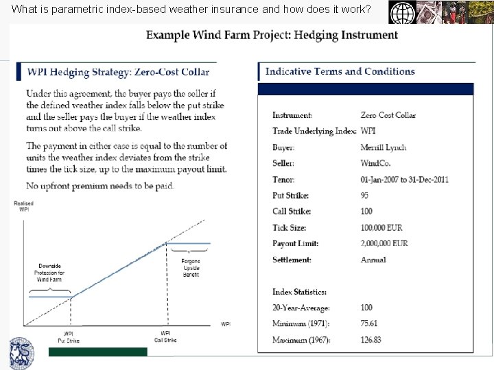 What is parametric index-based weather insurance and how does it work? World Bank Group
