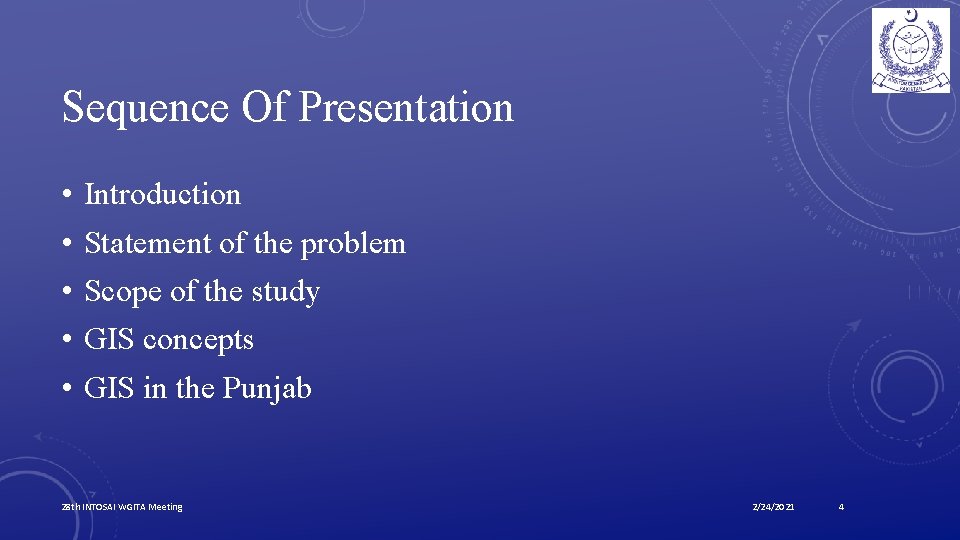 Sequence Of Presentation • • • Introduction Statement of the problem Scope of the