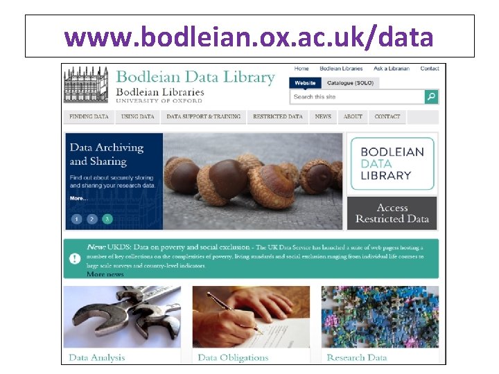 www. bodleian. ox. ac. uk/data 