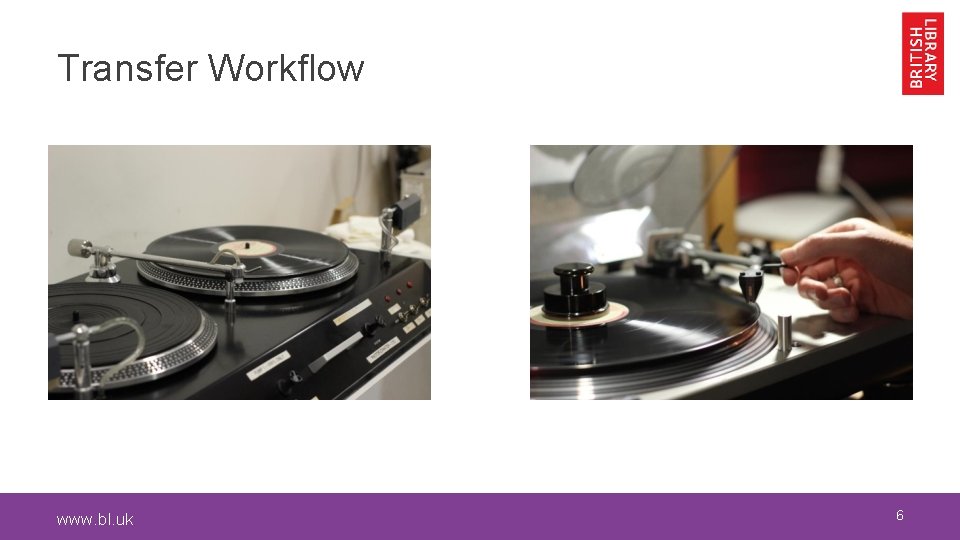 Transfer Workflow www. bl. uk 6 
