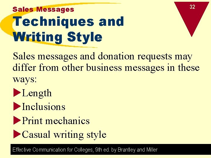 Sales Messages 32 Techniques and Writing Style Sales messages and donation requests may differ