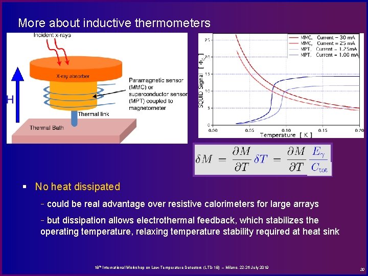 More about inductive thermometers § No heat dissipated - could be real advantage over