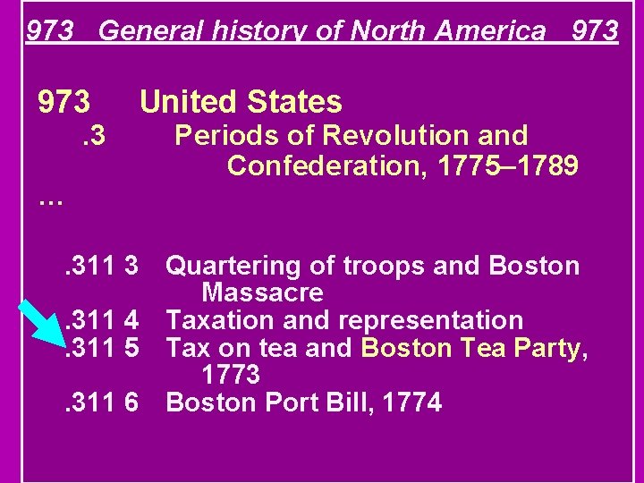 973 General history of North America 973 . 3 … United States Periods of
