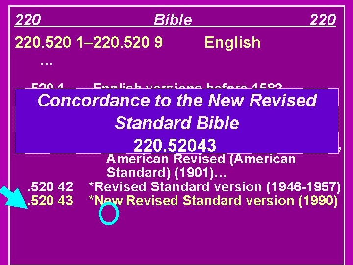 220 Bible 220. 520 1– 220. 520 9 English 220 …. 520 1 English
