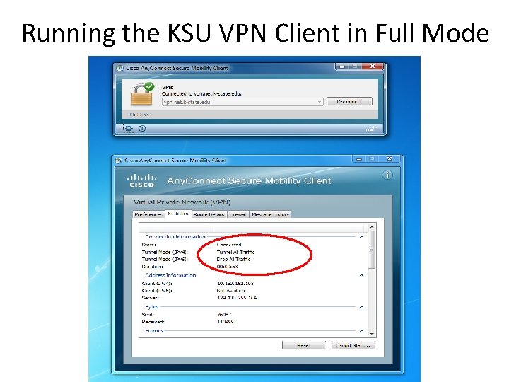 Running the KSU VPN Client in Full Mode 