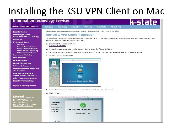 Installing the KSU VPN Client on Mac 