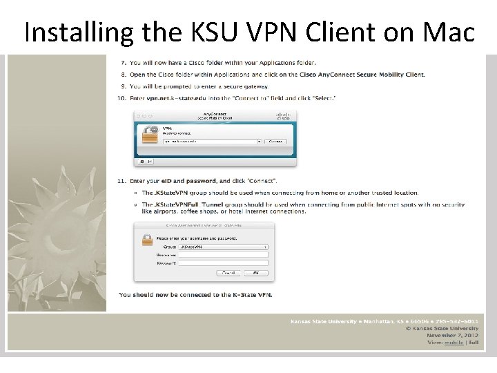 Installing the KSU VPN Client on Mac 