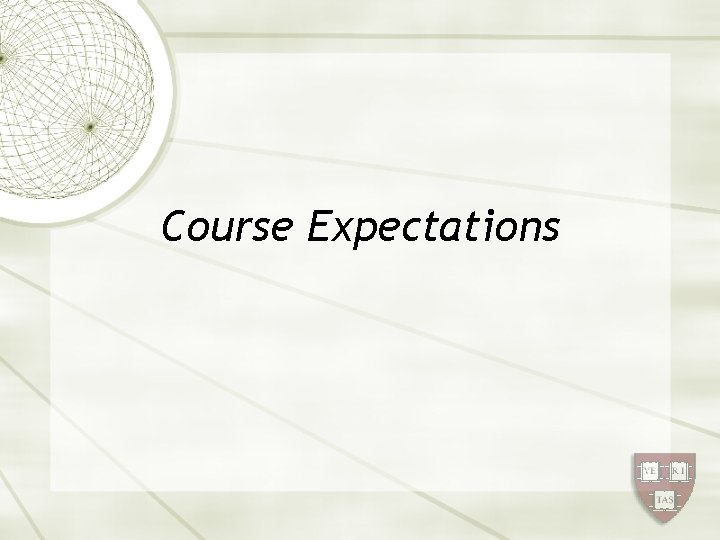 Course Expectations 