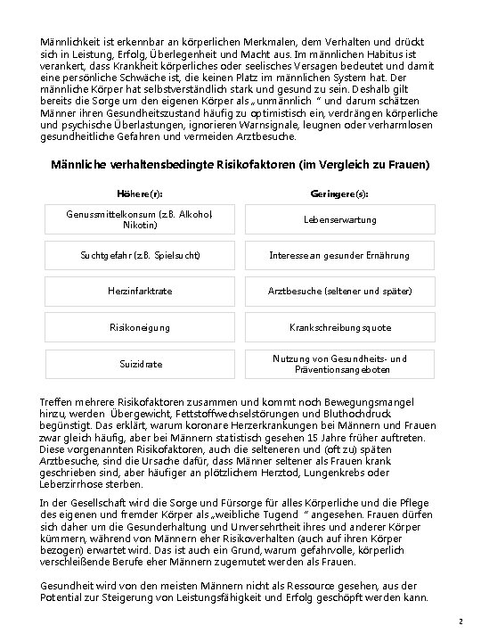 Männlichkeit ist erkennbar an körperlichen Merkmalen, dem Verhalten und drückt sich in Leistung, Erfolg, Männlichkeit ist erkennbar an körperlichen Merkmalen, dem Verhalten und drückt sich in Leistung, Erfolg,