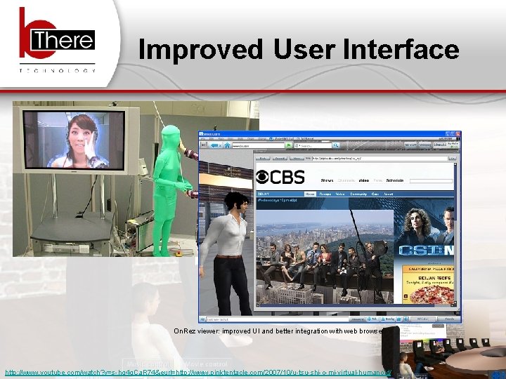 Improved User Interface On. Rez viewer: improved UI and better integration with web browser