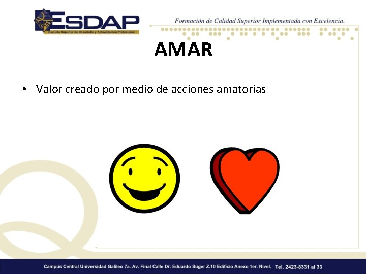 AMAR • Valor creado por medio de acciones amatorias 