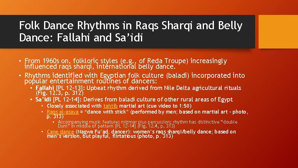 Folk Dance Rhythms in Raqs Sharqi and Belly Dance: Fallahi and Sa’idi • From