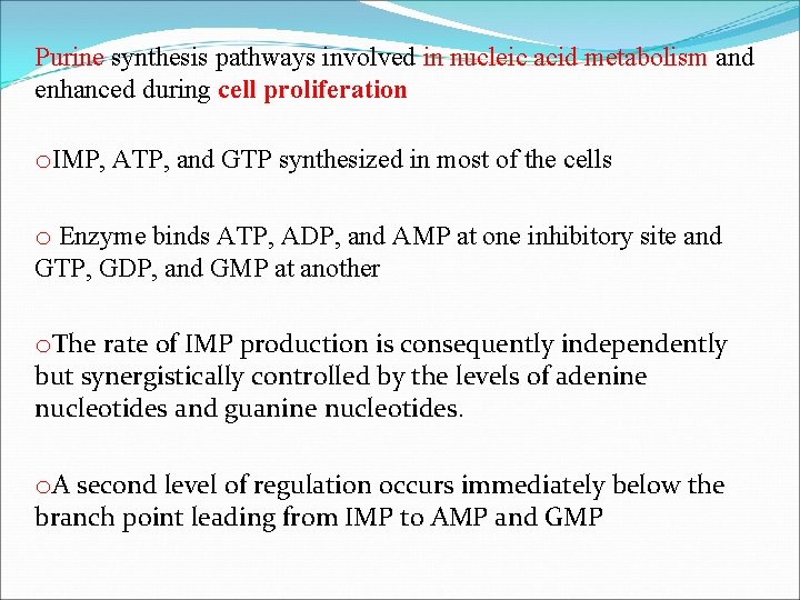 Purine synthesis pathways involved in nucleic acid metabolism and enhanced during cell proliferation o.