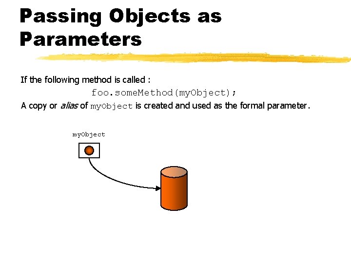 Passing Objects as Parameters If the following method is called : foo. some. Method(my.