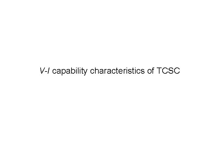 V-I capability characteristics of TCSC 