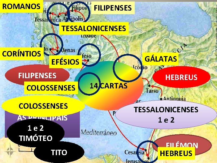 ROMANOS FILIPENSES ROMANOS CORÍNTIOS TESSALONICENSES GÁLATAS EFÉSIOS FILIPENSES COLOSSENSES AS PRINCIPAIS 1 CARTAS e