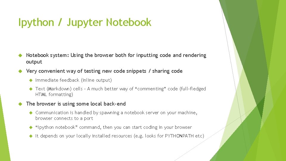 Ipython / Jupyter Notebook system: Using the browser both for inputting code and rendering