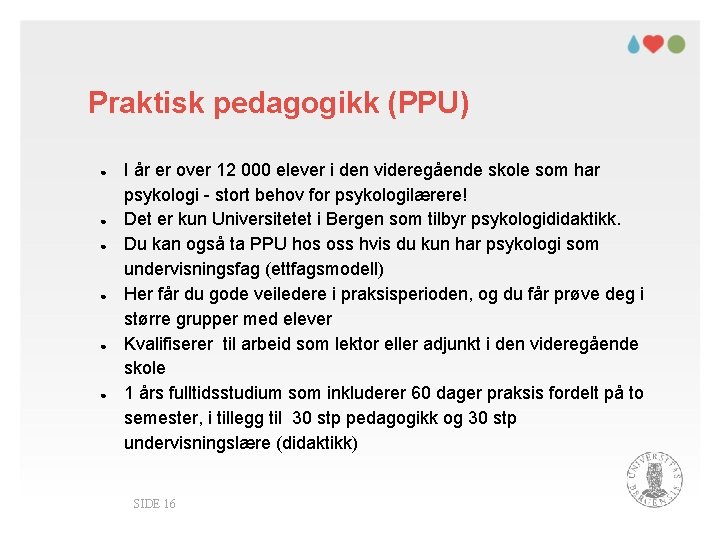 Praktisk pedagogikk (PPU) ● ● ● I år er over 12 000 elever i