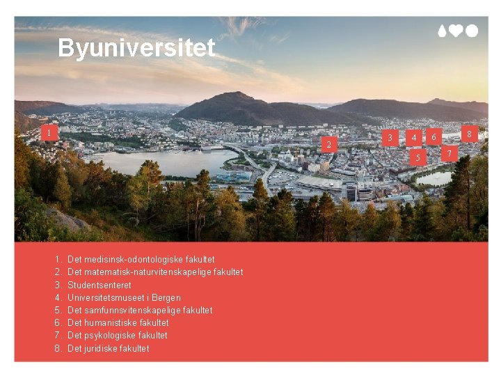 Byuniversitet 1 2 3 4 5 1. 2. 3. 4. 5. 6. 7. 8.