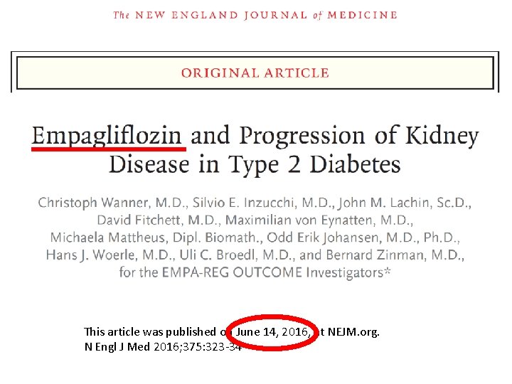 This article was published on June 14, 2016, at NEJM. org. N Engl J