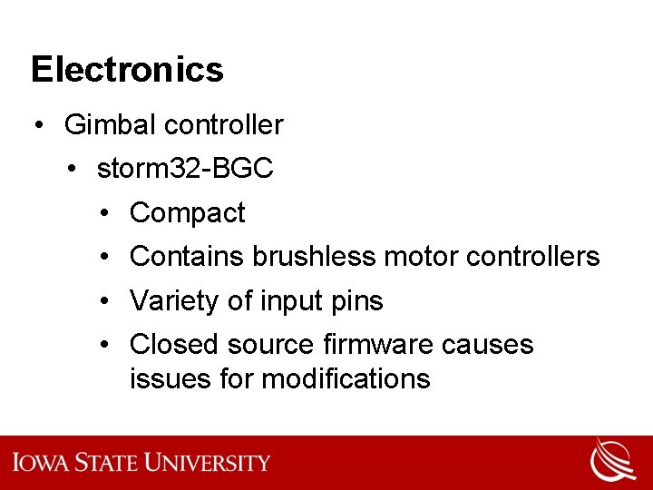 Electronics • Gimbal controller • storm 32 -BGC • Compact • Contains brushless motor