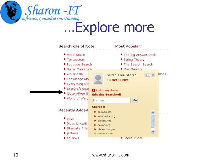 …Explore more 13 www. sharon-it. com 