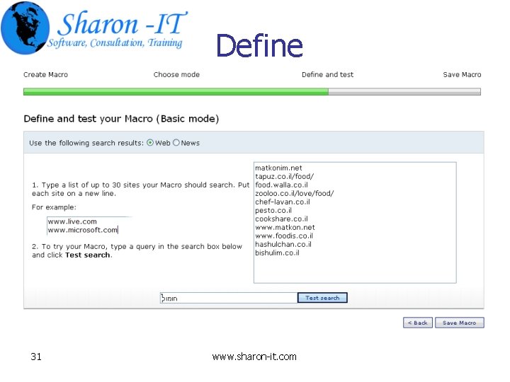 Define 31 www. sharon-it. com 
