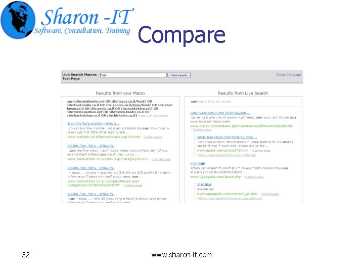 Compare 32 www. sharon-it. com 