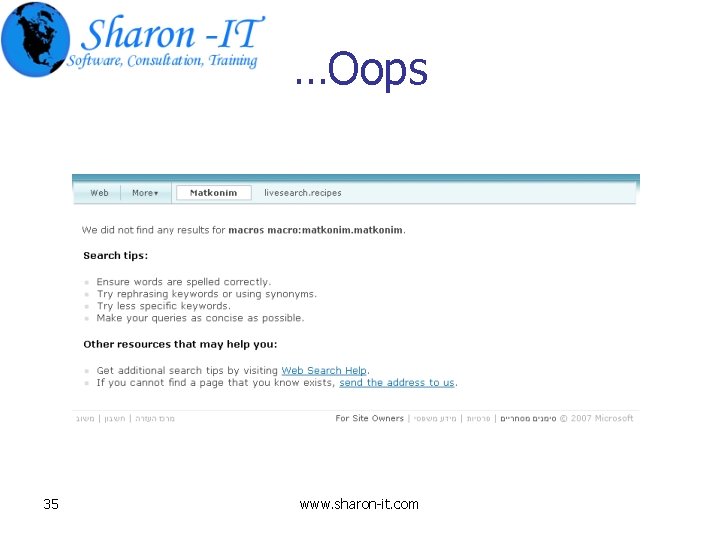 …Oops 35 www. sharon-it. com 