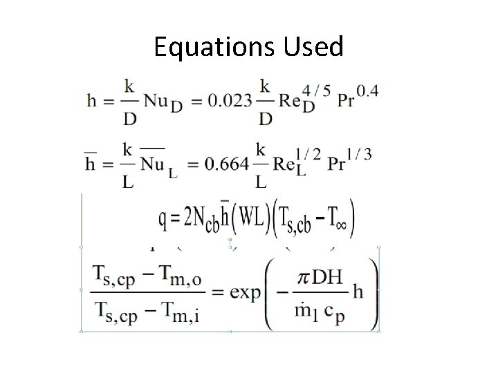 Equations Used 