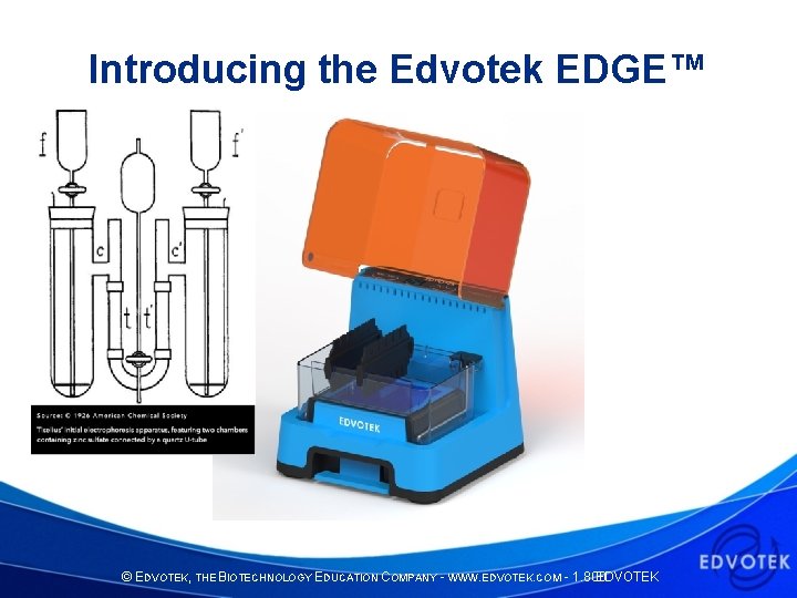 Introducing the Edvotek EDGE™ © EDVOTEK, THE BIOTECHNOLOGY EDUCATION COMPANY - WWW. EDVOTEK. COM