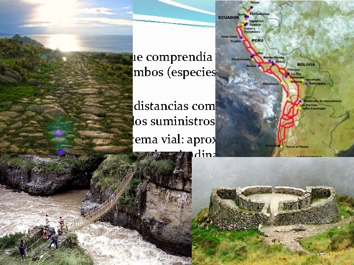 Ingeniería �La red vial: sistema que comprendía infraestructura caminos, puentes y tambos (especies de