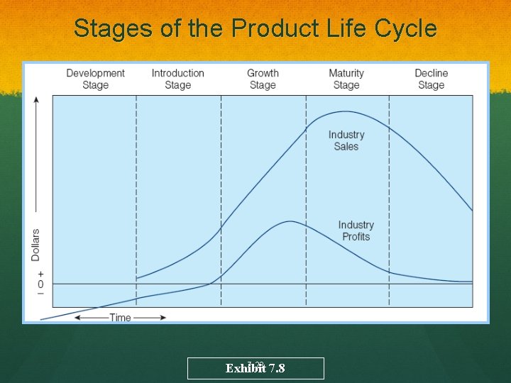 Stages of the Product Life Cycle 7 -23 Exhibit 7. 8 