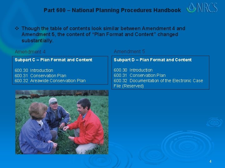 Part 600 – National Planning Procedures Handbook v Though the table of contents look