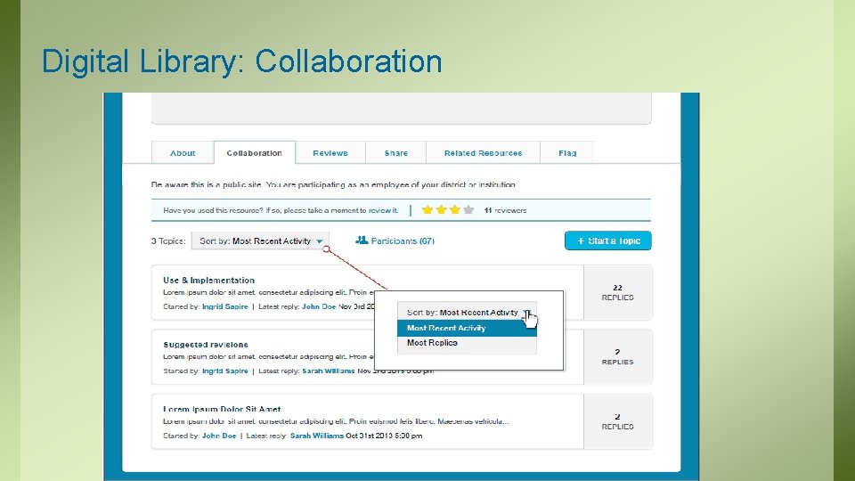 Digital Library: Collaboration 