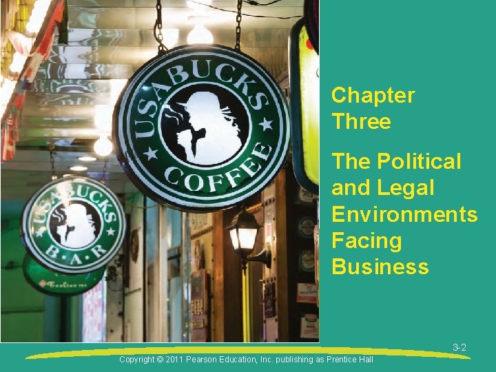 Chapter Three The Political and Legal Environments Facing Business 3 -2 Copyright © 2011