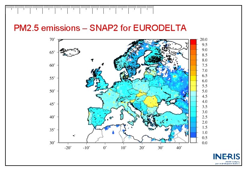 PM 2. 5 emissions – SNAP 2 for EURODELTA 