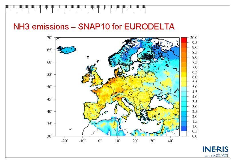 NH 3 emissions – SNAP 10 for EURODELTA 