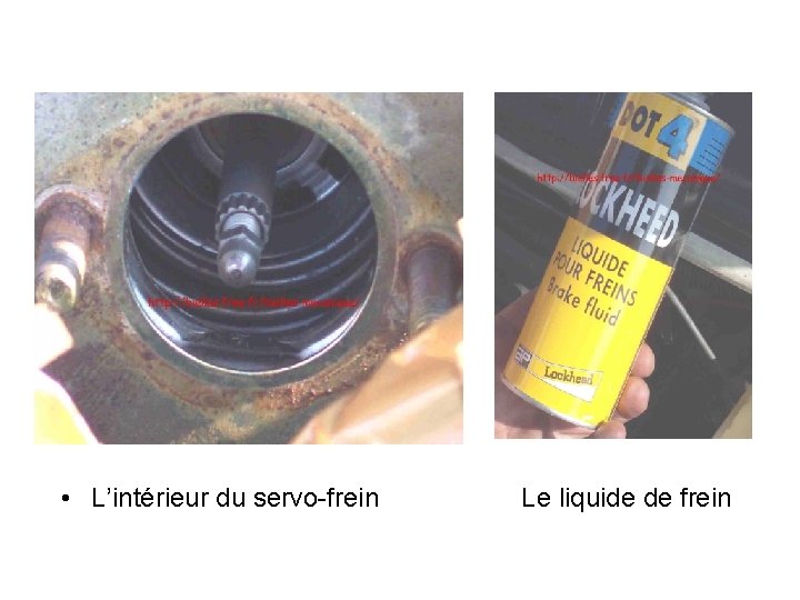  • L’intérieur du servo-frein Le liquide de frein 